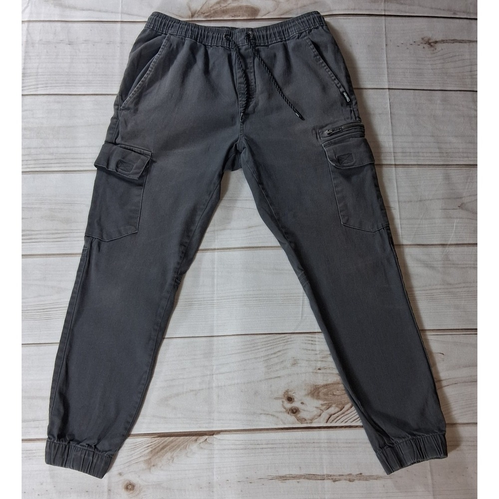 Tony Hawk Mens Cargo Jogger Pants Gray Cotton Spandex Skate Streetwear Size M